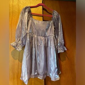 Thirty/Thirty lavender puff sleeve mini dress